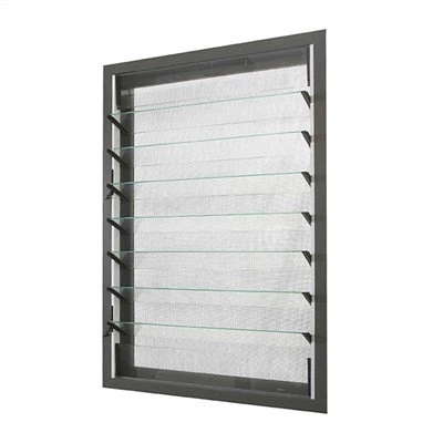 Louvers Aluminium dengan Kaca