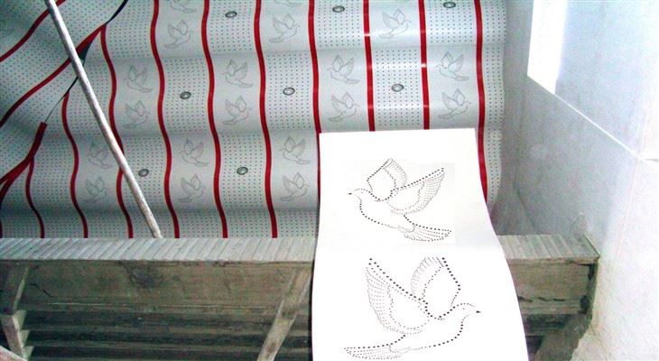 Panel Pelapis Hiasan Dinding Artistik Corak Panel Siling Aluminium Berlubang